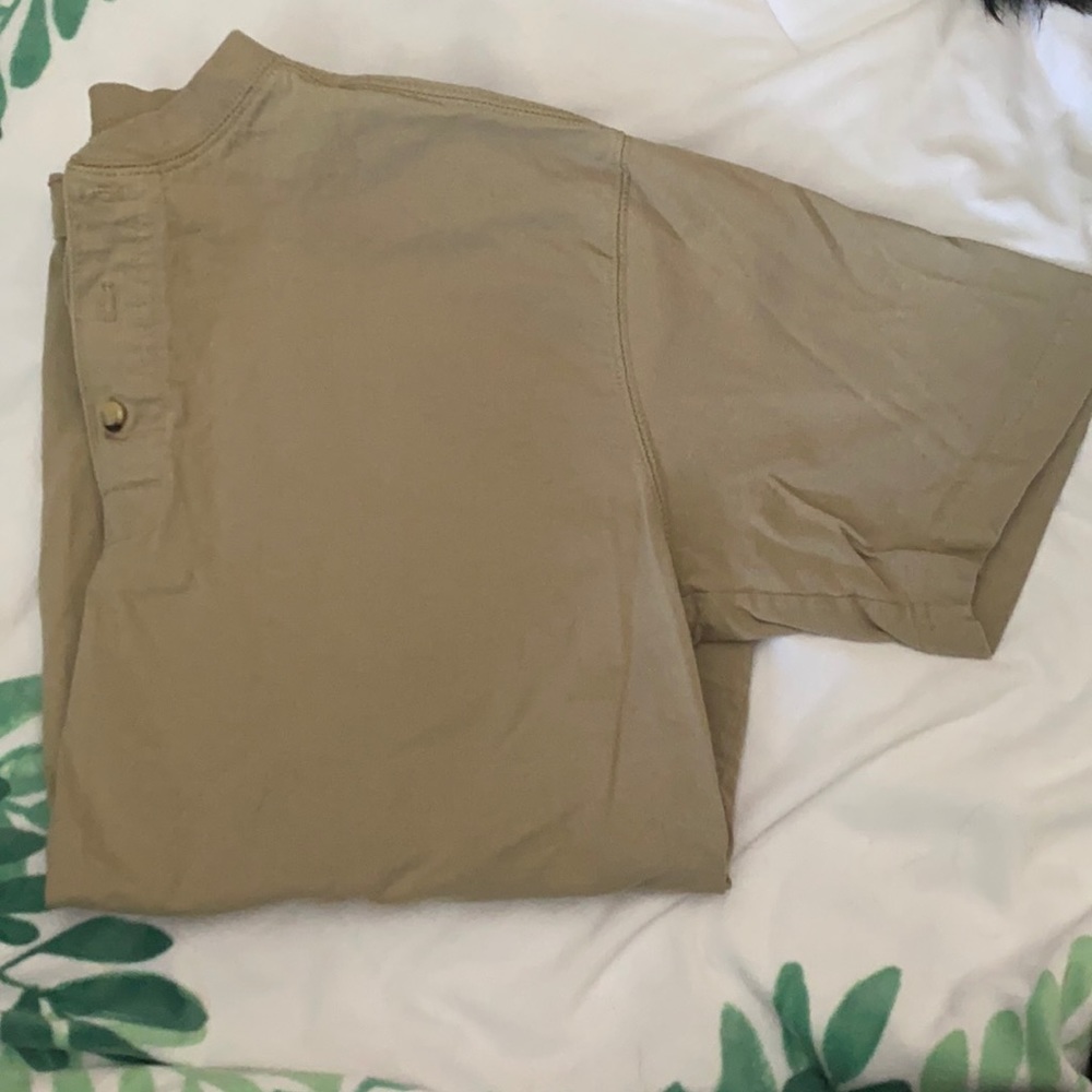 Puritan brand Henley 3 button tee men’s M 100% cotton